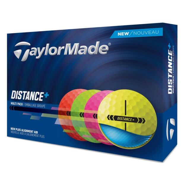 Мячи для гольфа TaylorMade Distance Plus — упаковка из 12 штук